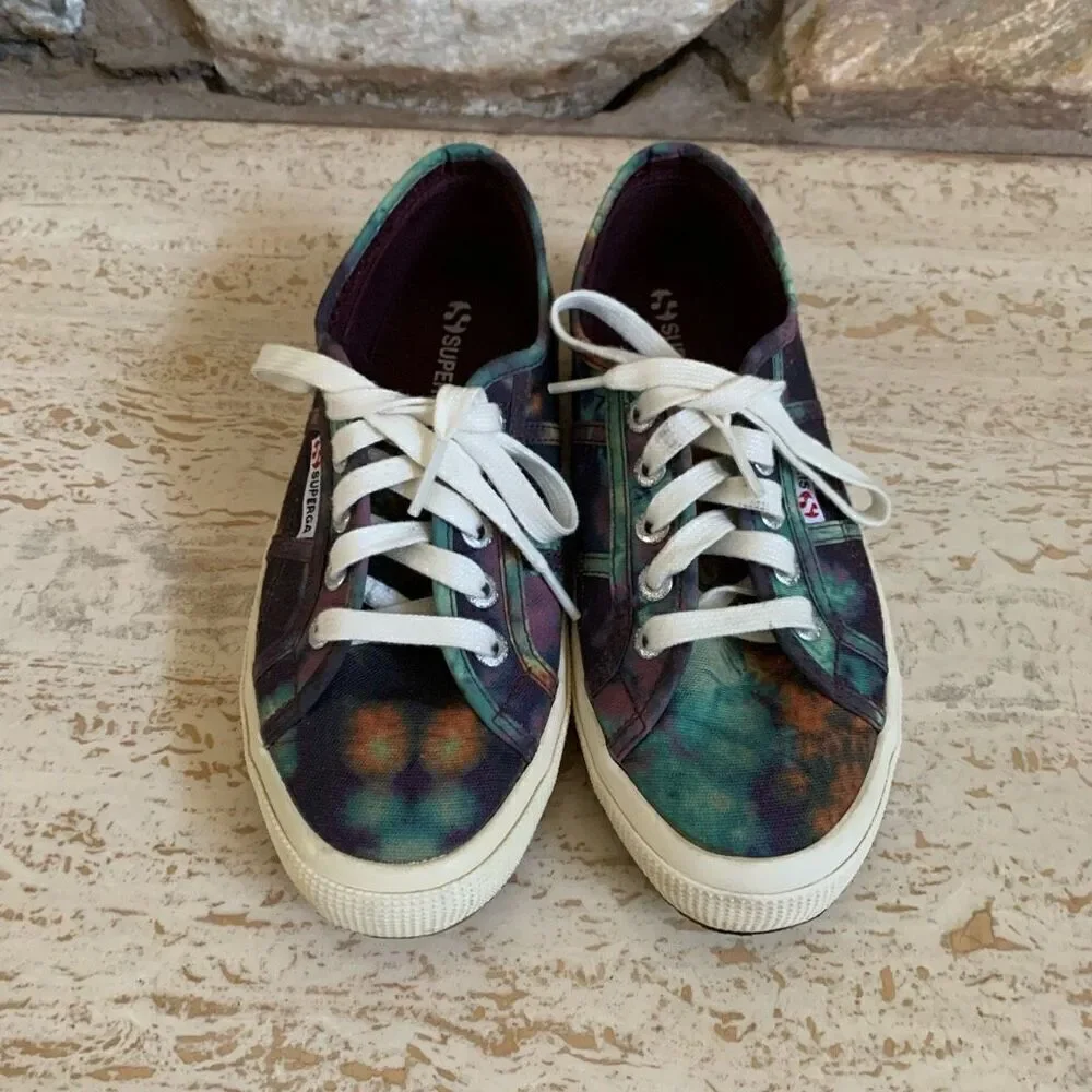 Womens Superga tie dye cotu 2750 canvas sneakers size 6.5 (37)